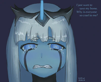 FranXX 001 crying